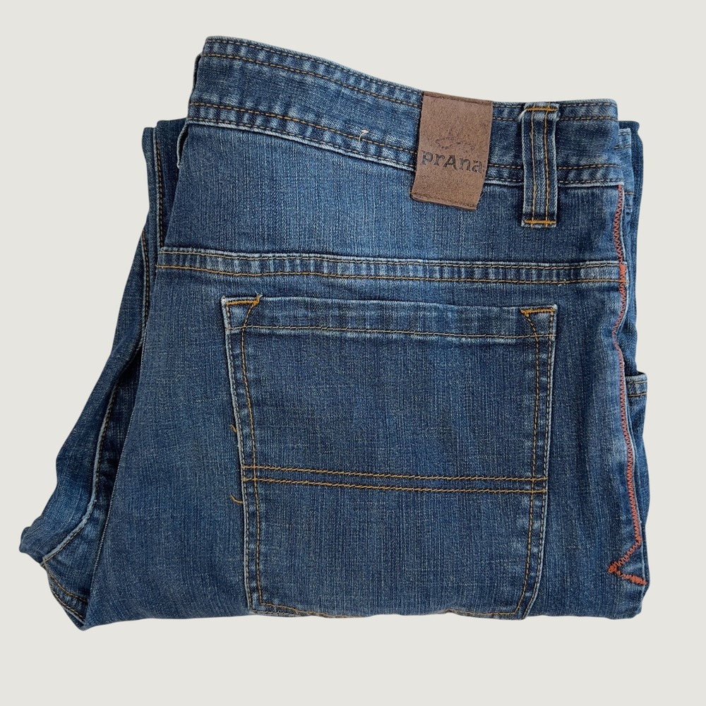 Prana Men's Jeans Size 36 Born From The Experience Blue Denim Designer